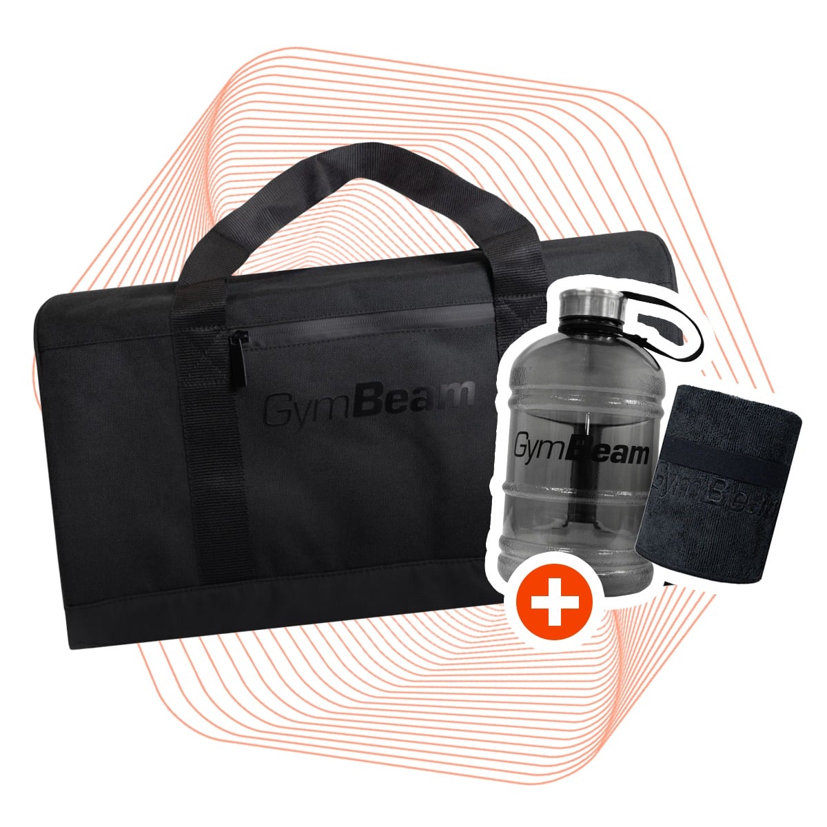 Športová taška Duffle All Black - GymBeam + darčeky 