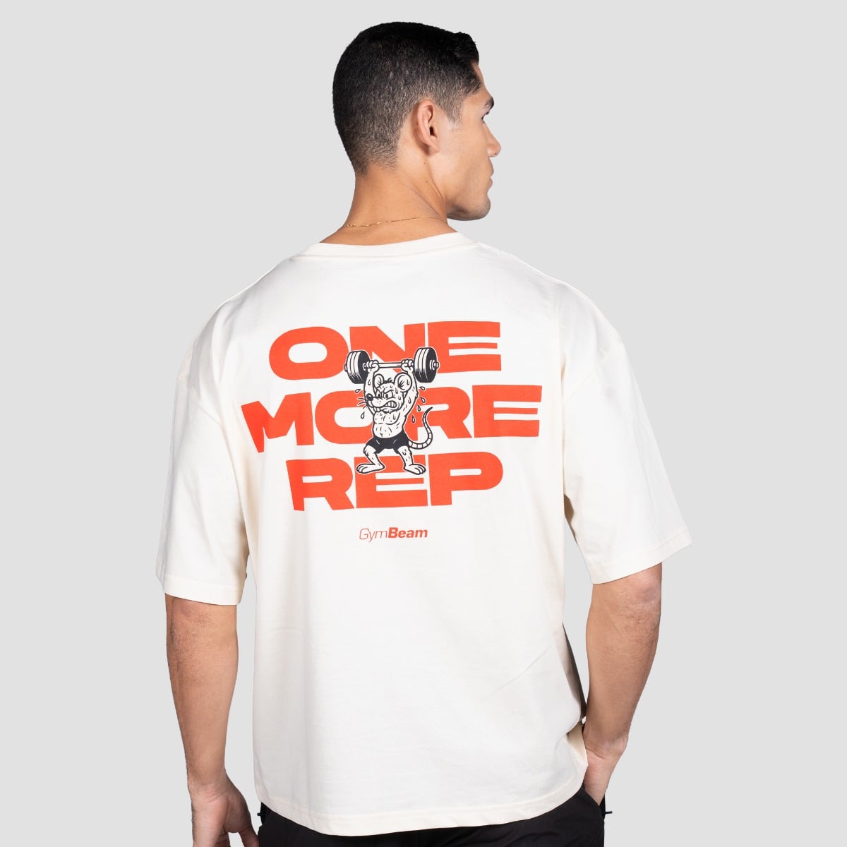 Tričko GymRat Cream - GymBeam