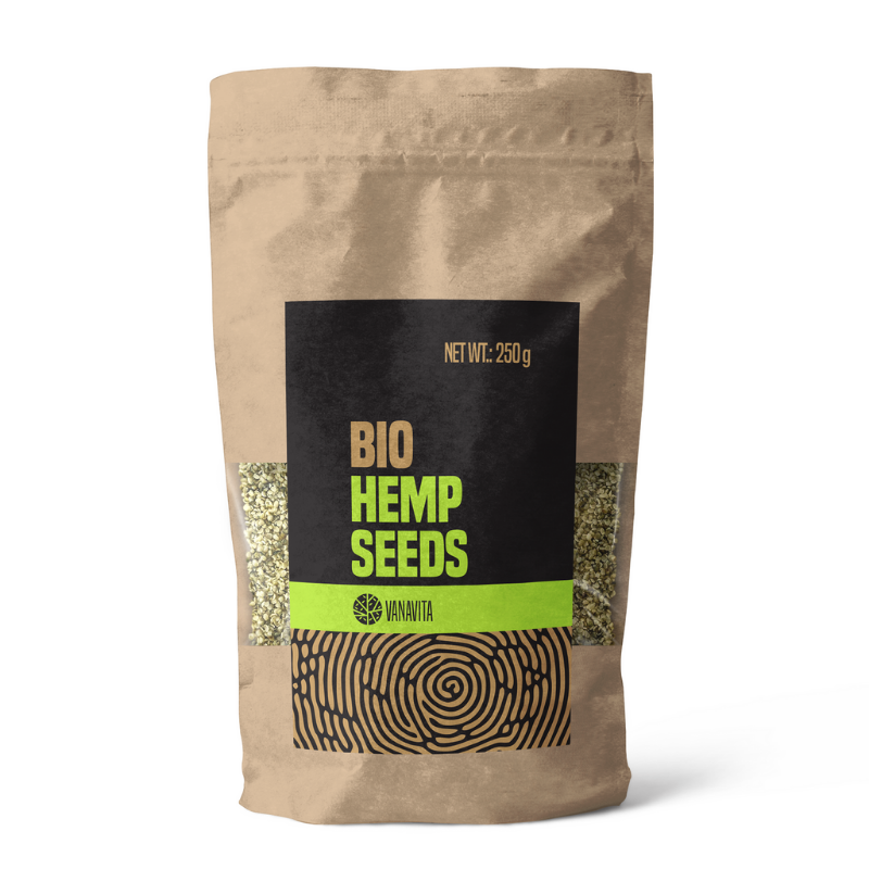 BIO Konopné semienka - lúpané - VanaVita 50 x 250 g