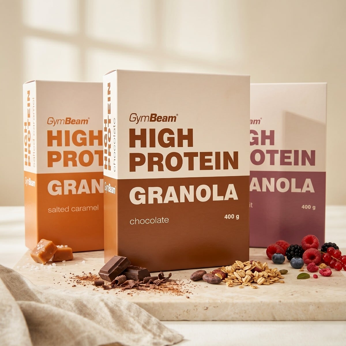 Granola s vysokým obsahom bielkovín - GymBeam
