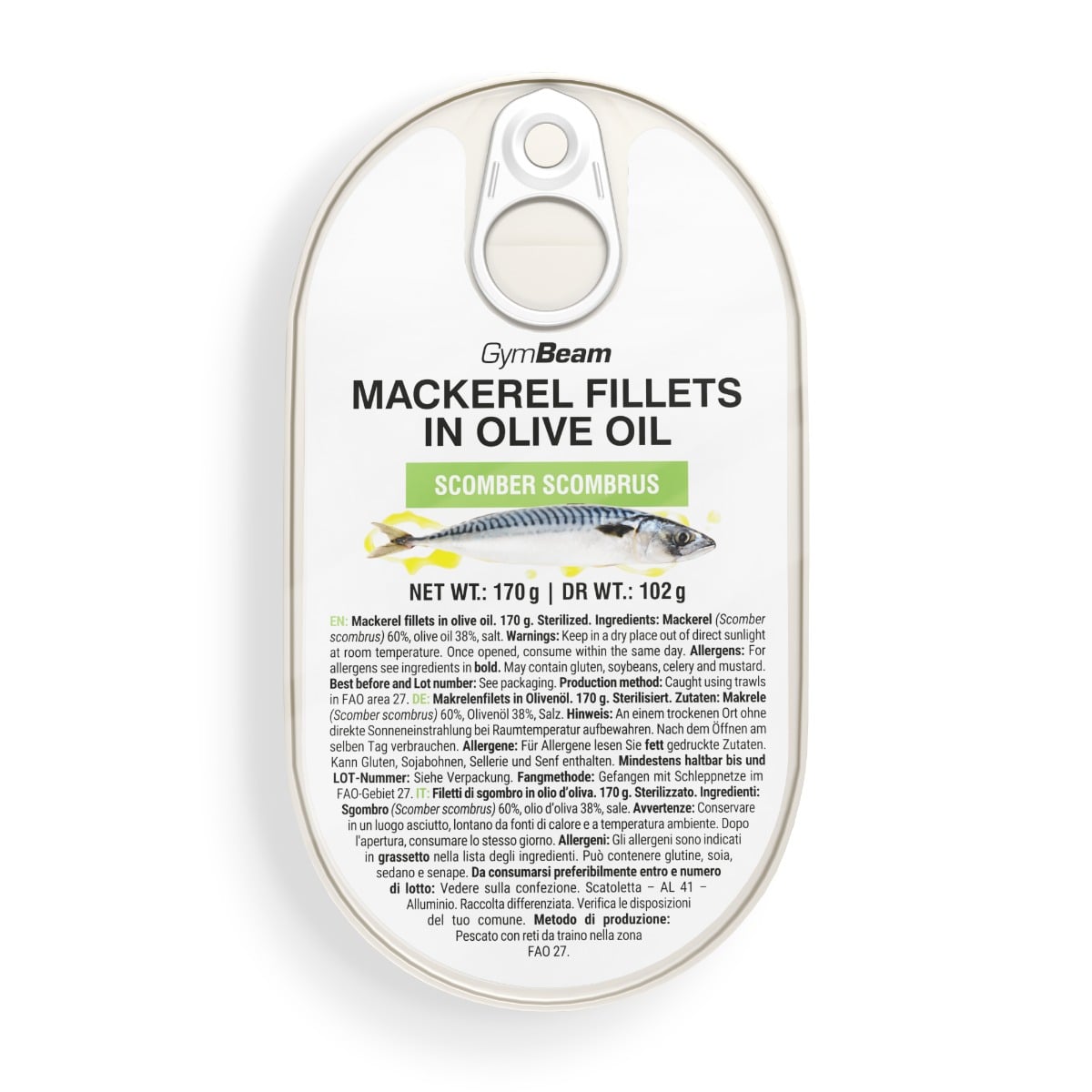 Filety z makrely v olivovom oleji - GymBeam