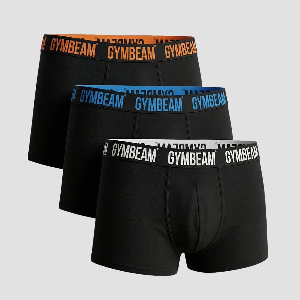 Pánske boxerky FIT Trunks 3Pack Black - GymBeam