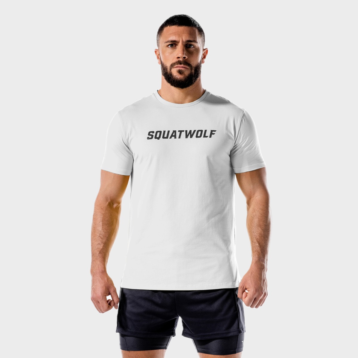 SQUATWOLF Tričko Iconic Muscle White L