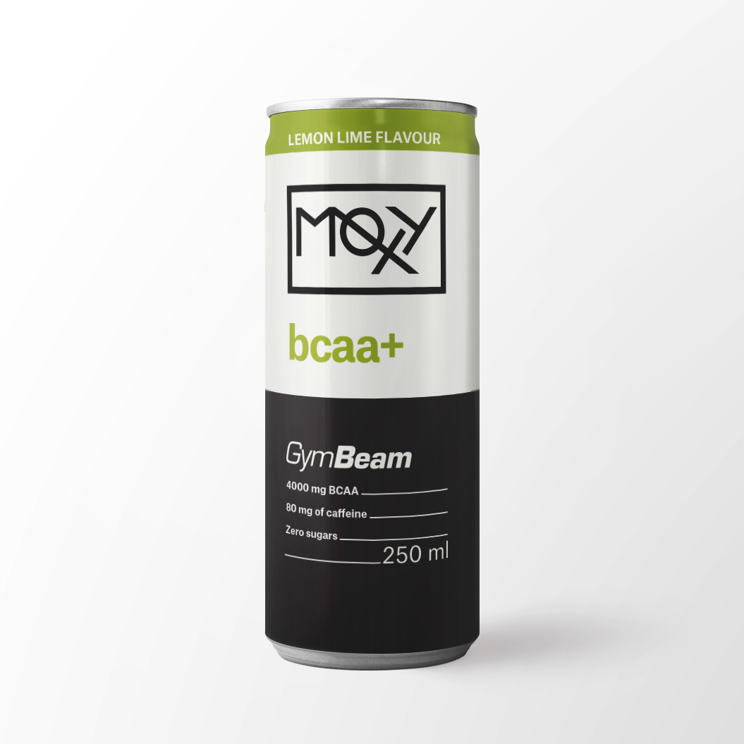 GymBeam Moxy BCAA+ energy Drink 250 ml citrón limetka