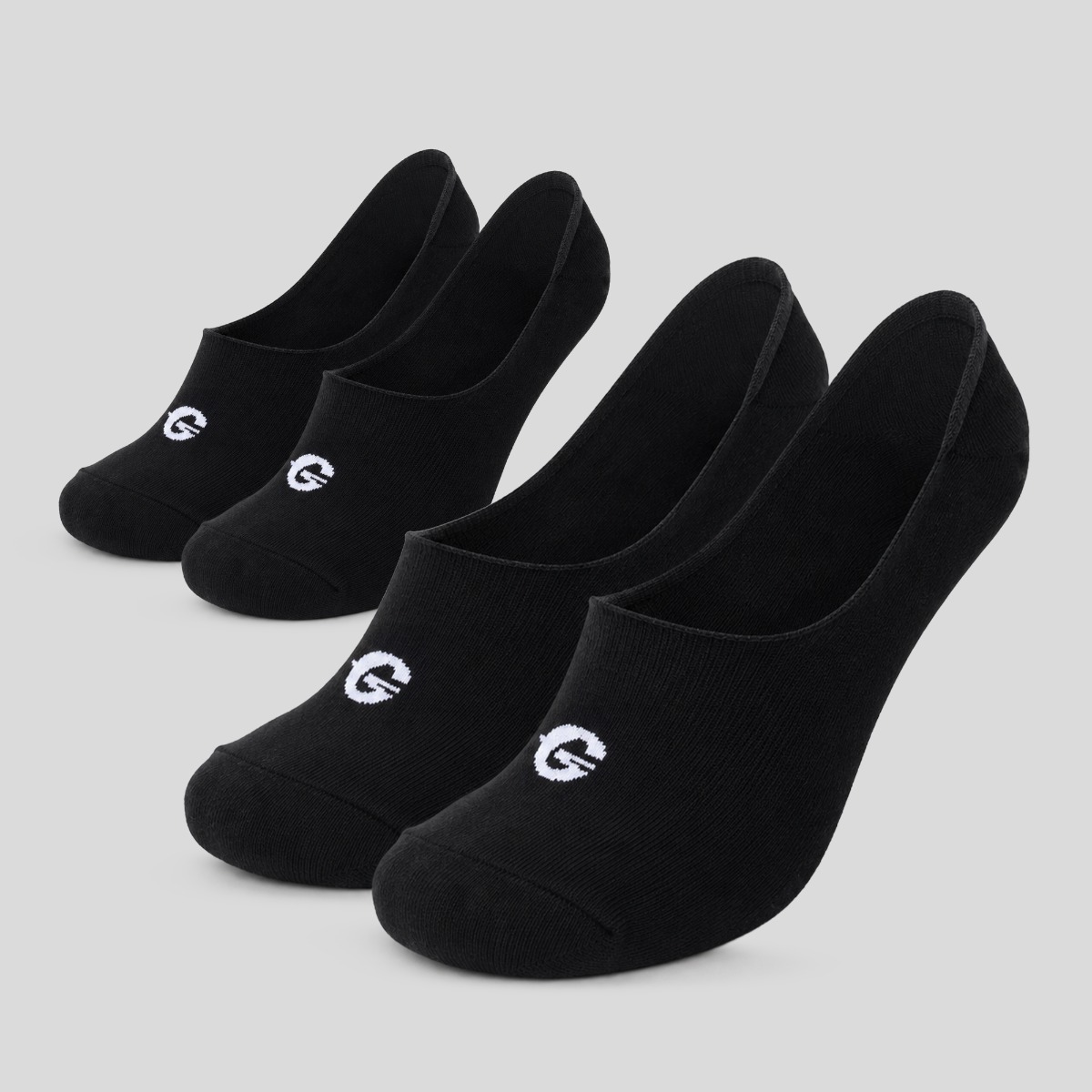 Ponožky No-show 2Pack Black - GymBeam