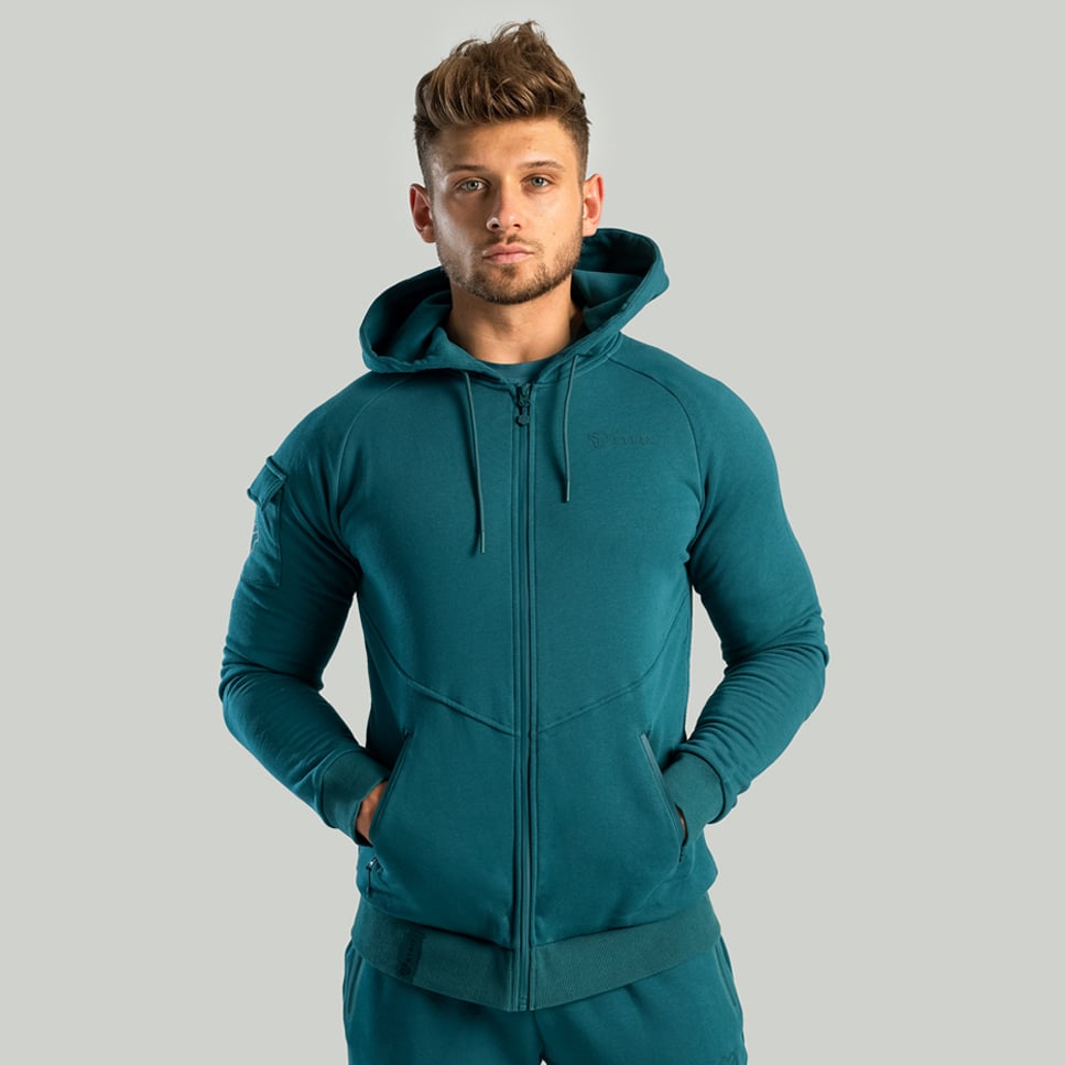 Mikina so zipsom Nova Deep Teal - STRIX
