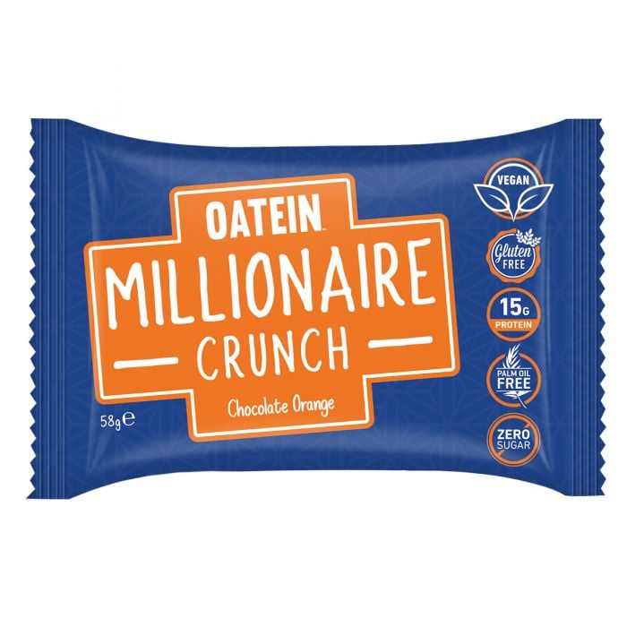 Oatein Proteínová tyčinka Millionaire Crunch 58 g hazelnut caramel