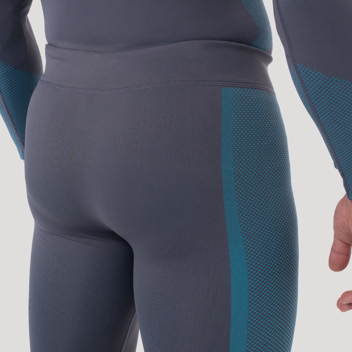 Bezšvové legíny OG1 Grey/Blue - GymBeam