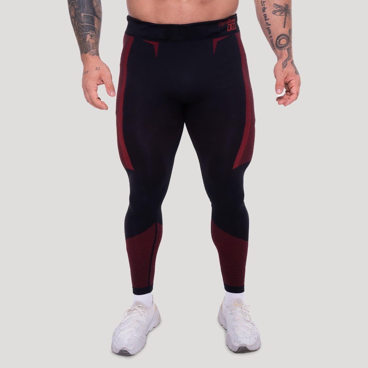 Bezšvové legíny OG1 Black/Red - GymBeam