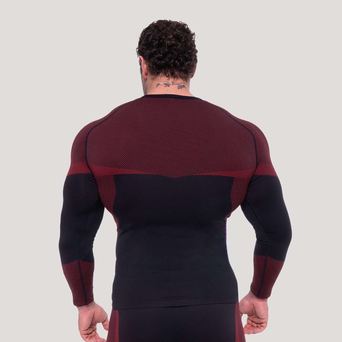 Bezšvové tričko s dlhým rukávom OG1 Black/Red - GymBeam