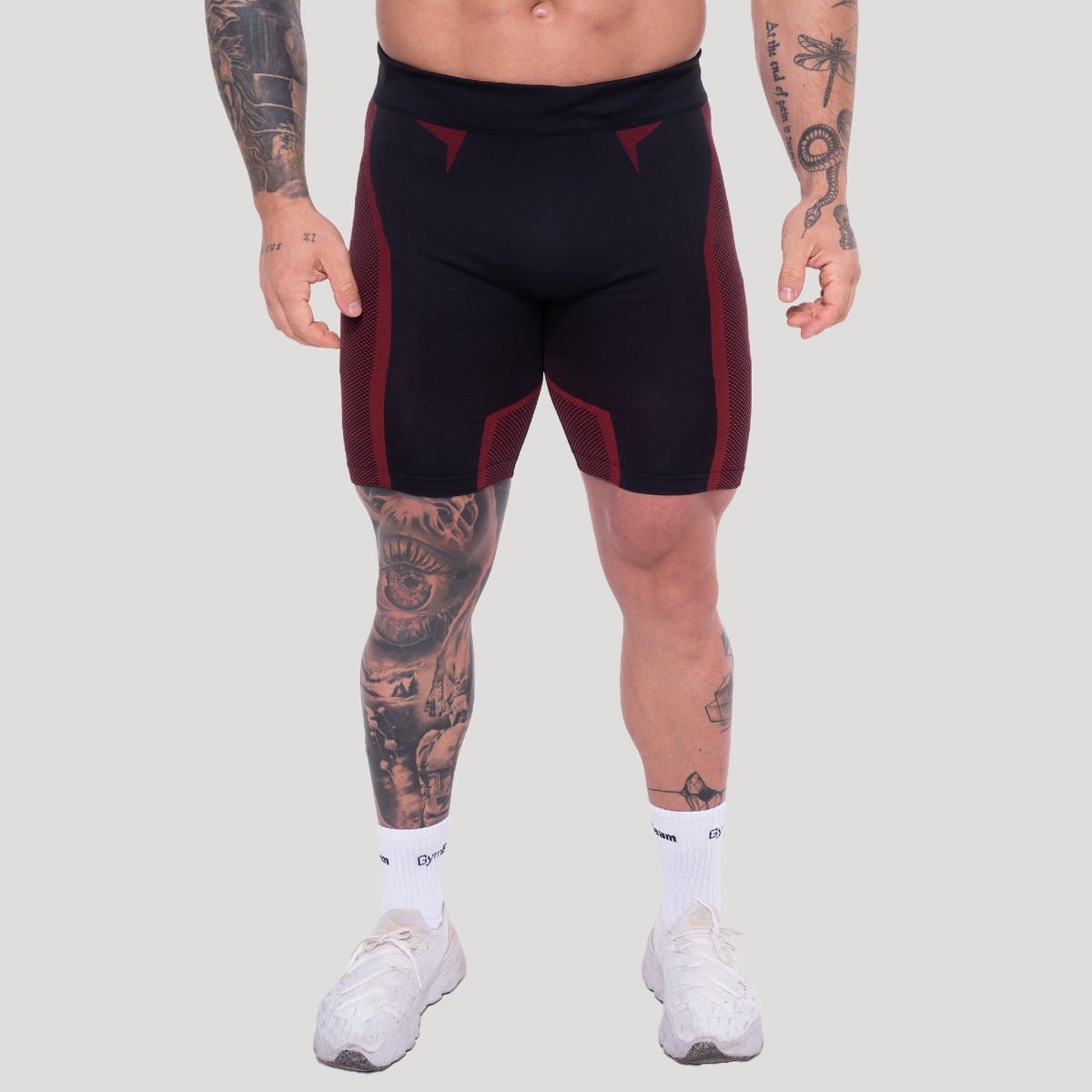 Bezšvové šortky OG1 Black/Red - GymBeam