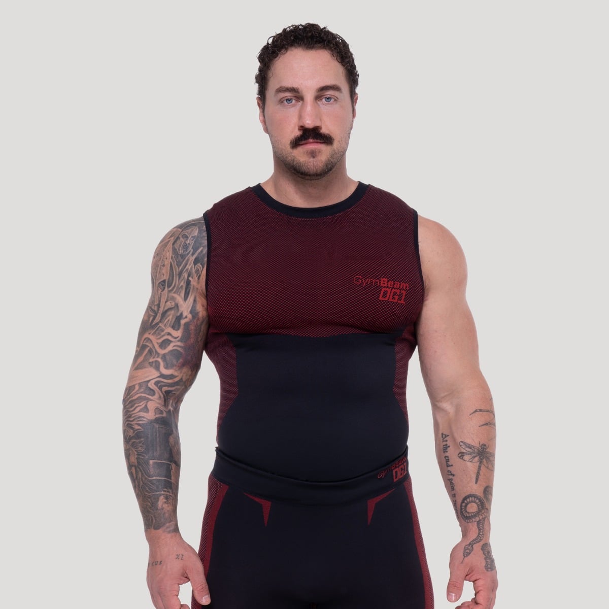 Bezšvové tielko OG1 Black/Red - GymBeam
