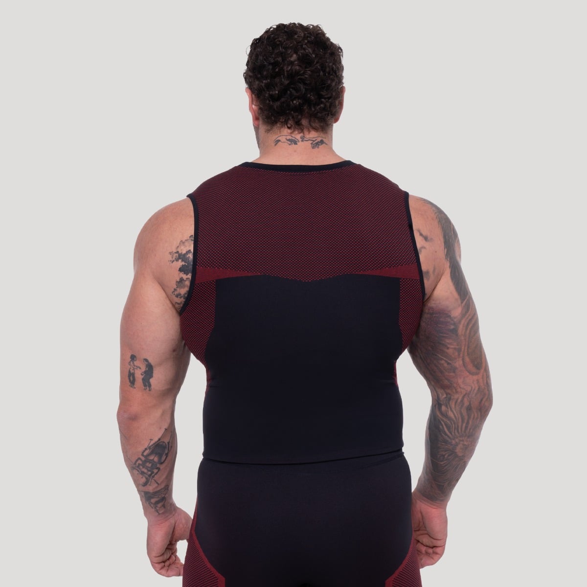 Bezšvové tielko OG1 Black/Red - GymBeam