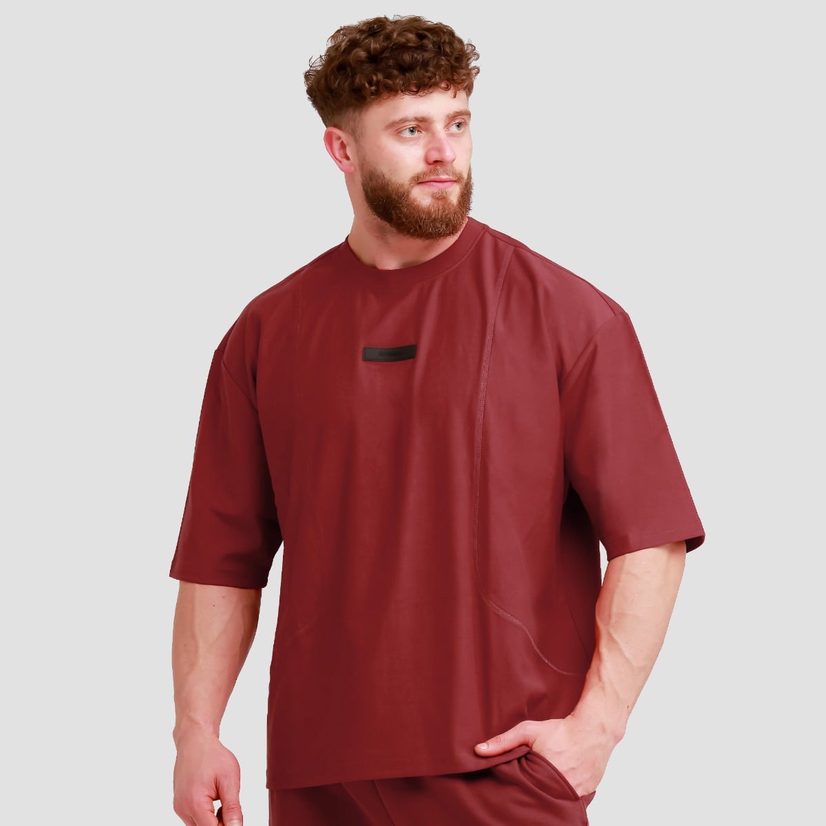 Tričko Oversized Unstoppable Red - GymBeam