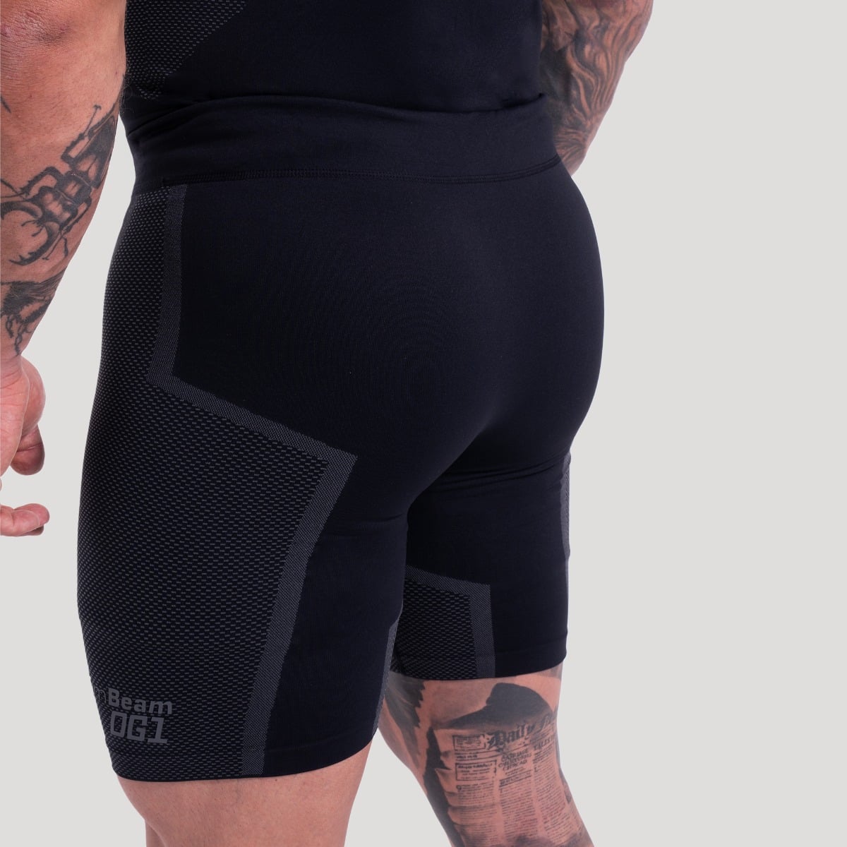 Bezšvové šortky OG1 Black/Grey - GymBeam