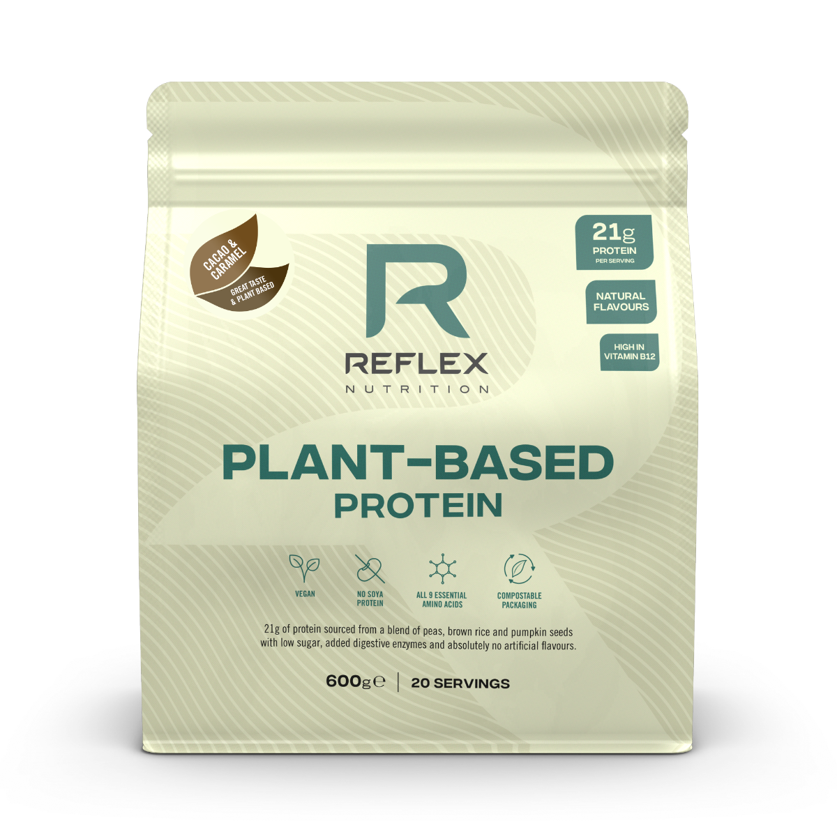 Reflex Nutrition Plant-Based Protein 600 g kakako &amp; karamel
