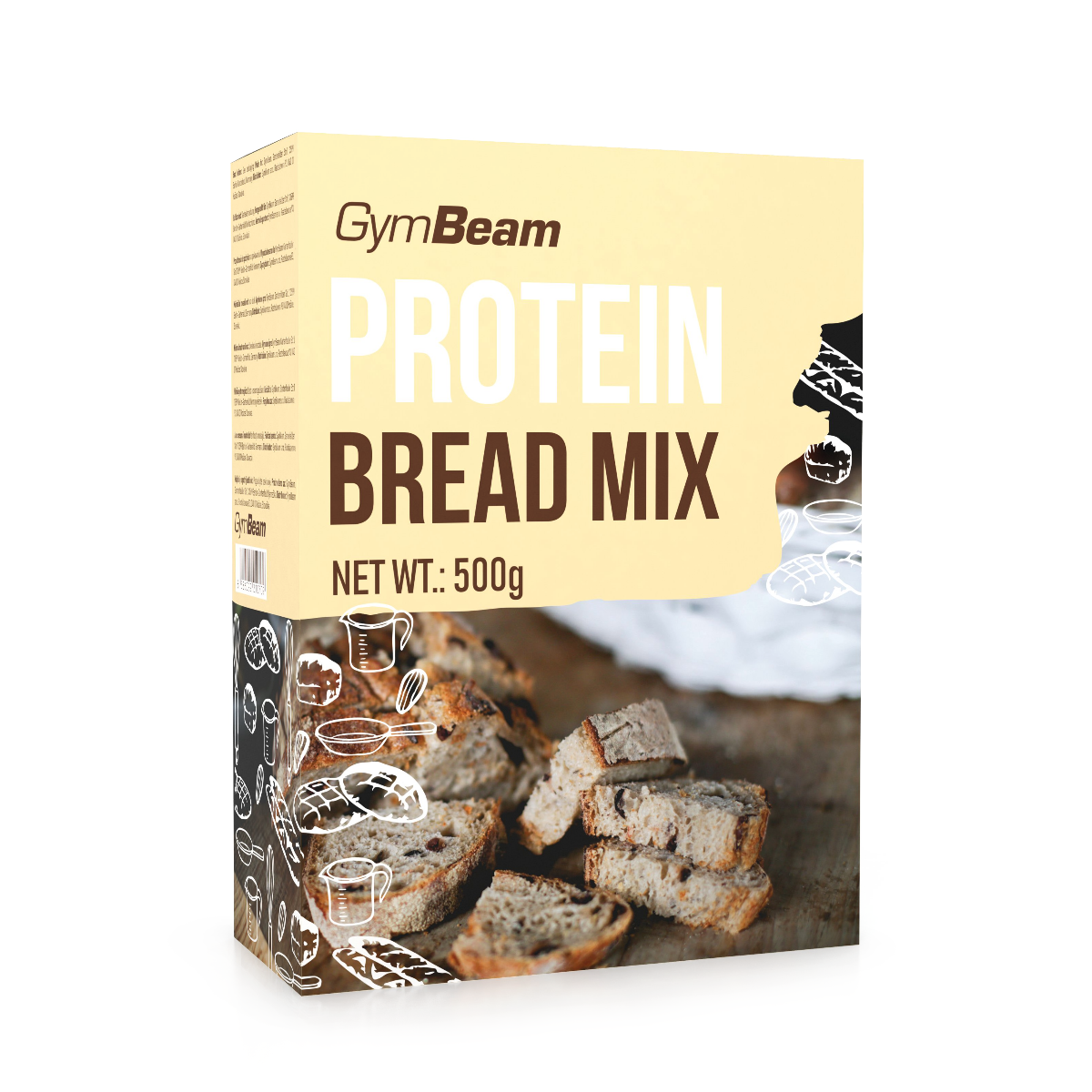 Proteínový chlieb Protein Bread Mix - GymBeam prírodná chuť 5 x 500 g