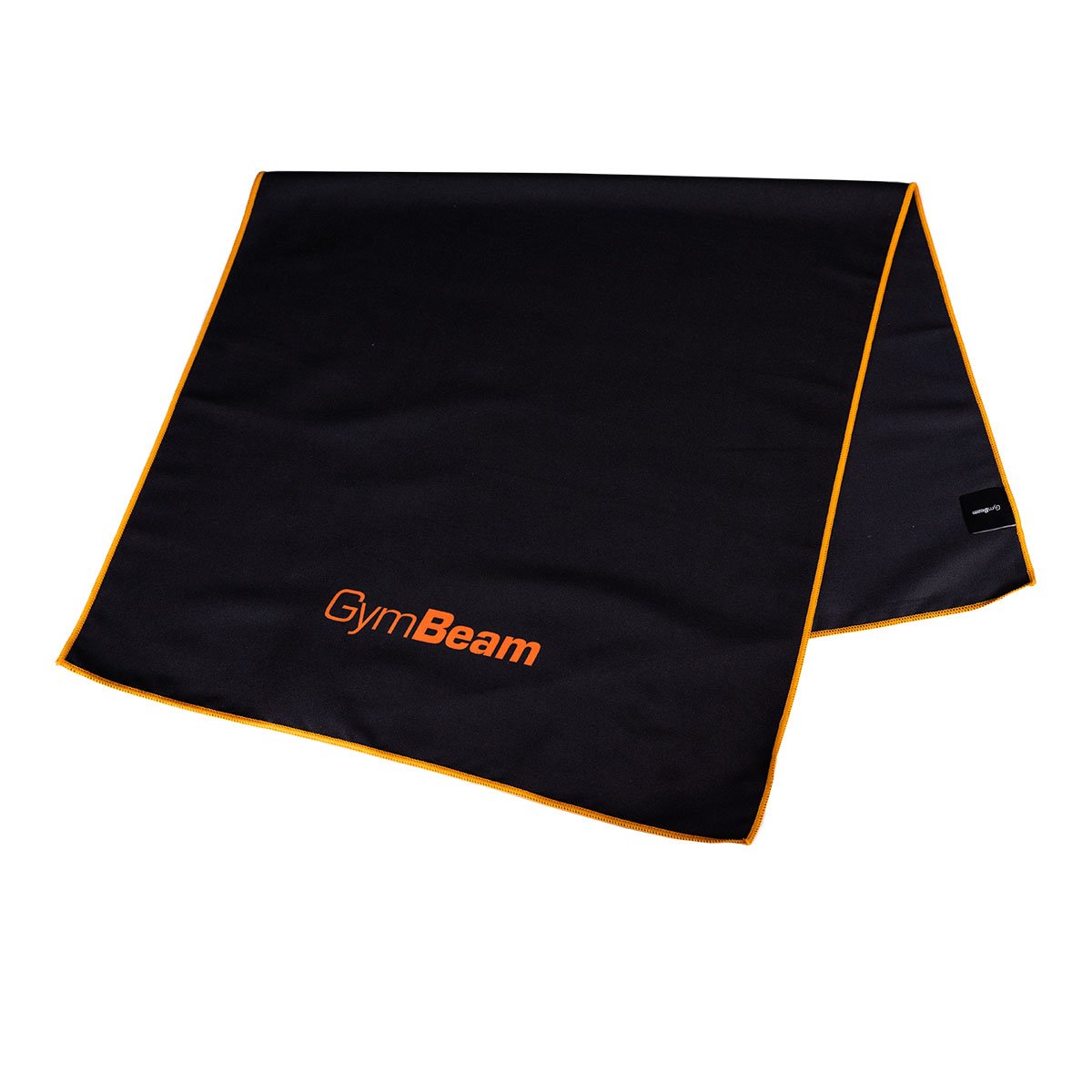 Športový rýchloschnúci uterák Black/Orange - GymBeam čierna - oranžová