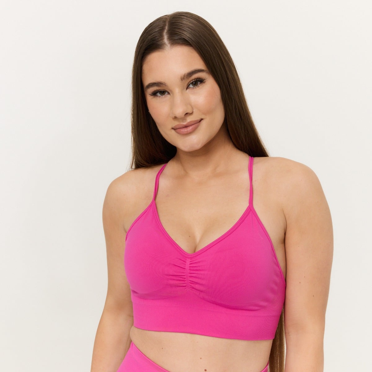 Bezšvová športová podprsenka Sculpt Rose - GymBeam