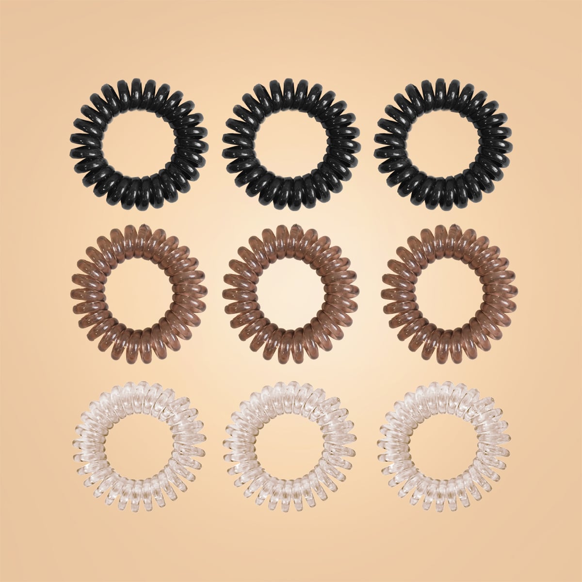 Set špirálových gumičiek do vlasov - BeastPink