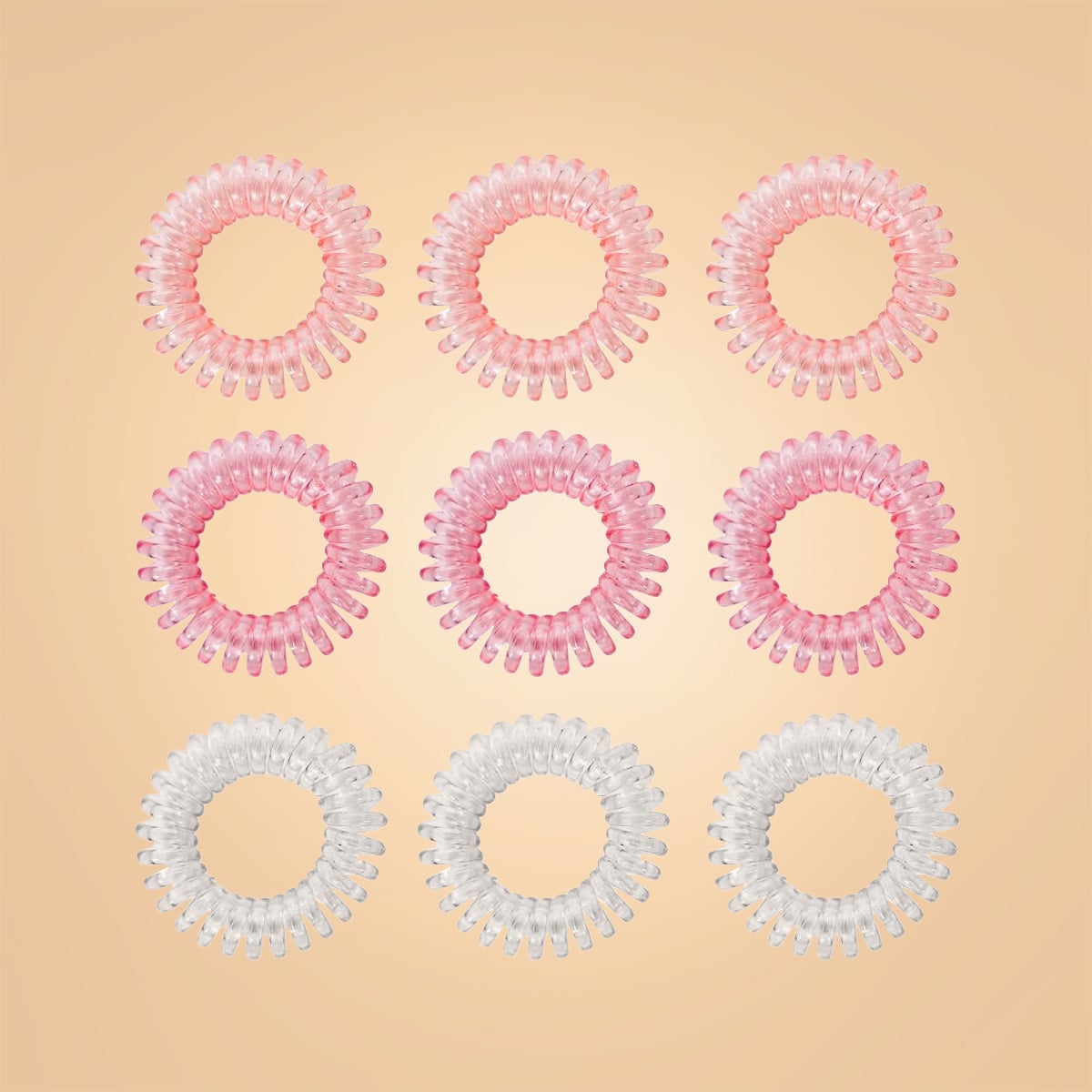 Set špirálových gumičiek do vlasov pink - BeastPink