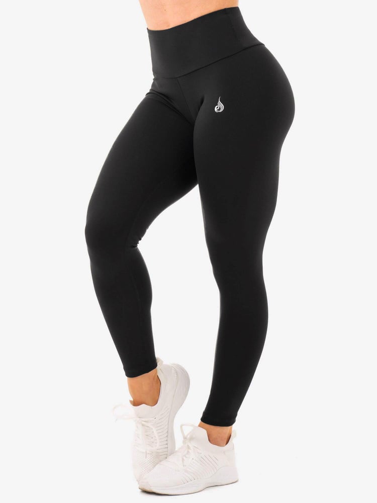 Dámske legíny Staples s vysokým pásom Black - Ryderwear