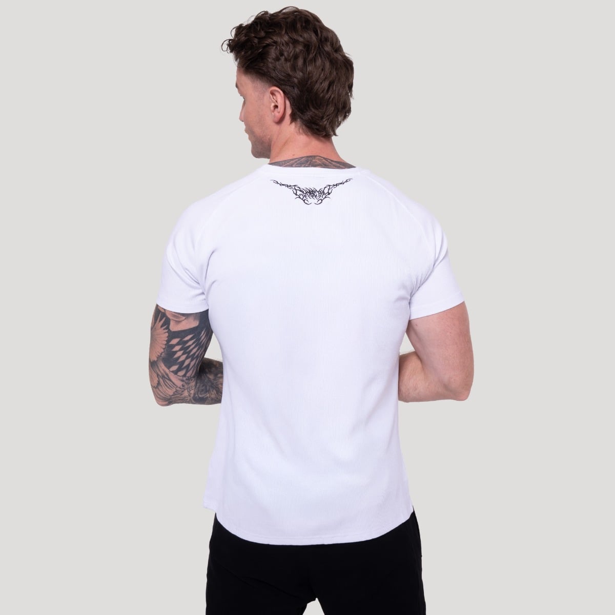 Tričko Tribal Ribbed White - GymBeam