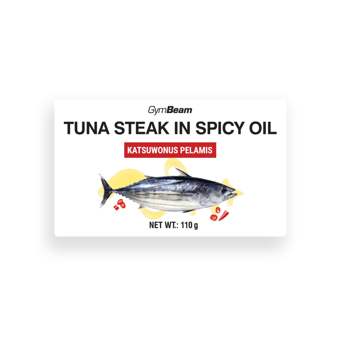 GymBeam Steak z tuniaka v pikantnom oleji 110 g