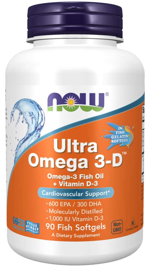 NOW Ultra omega-3 s vitaminom D 90 softgelových kapsúl 90 kaps.