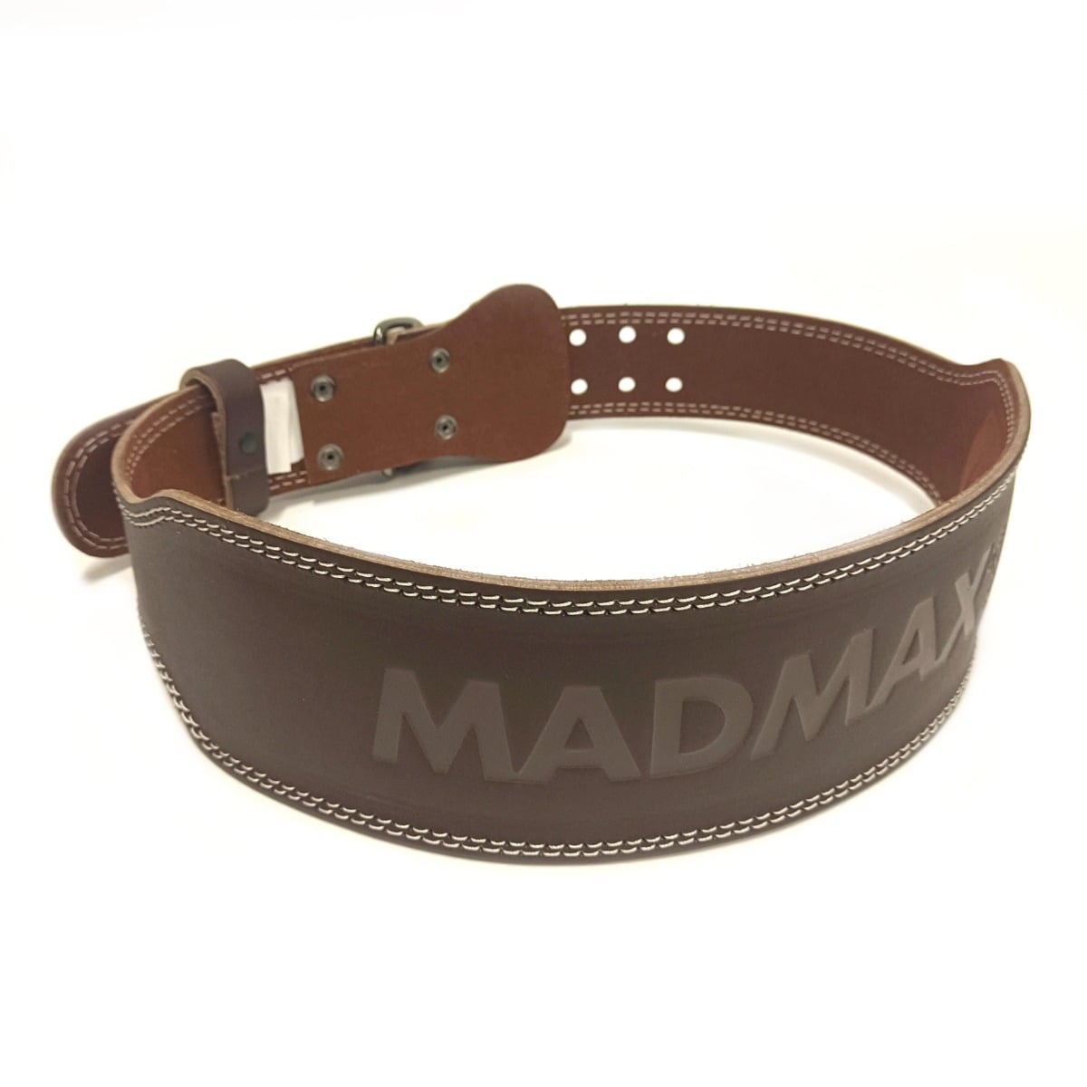 Fitness opasok Full Leather Chocolate Brown - MADMAX