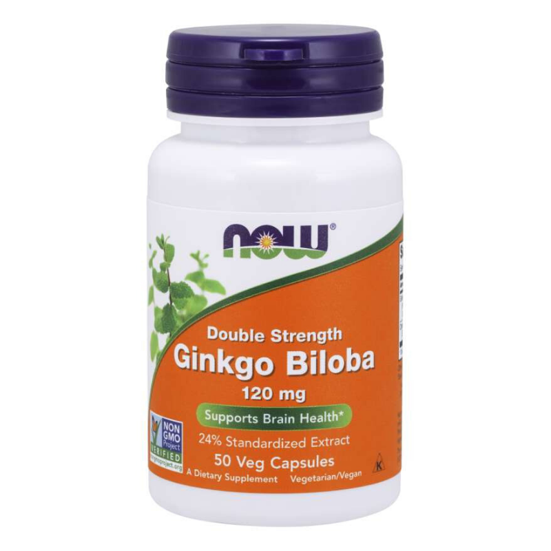 NOW Foods Ginkgo Biloba 120 mg 50 kaps.