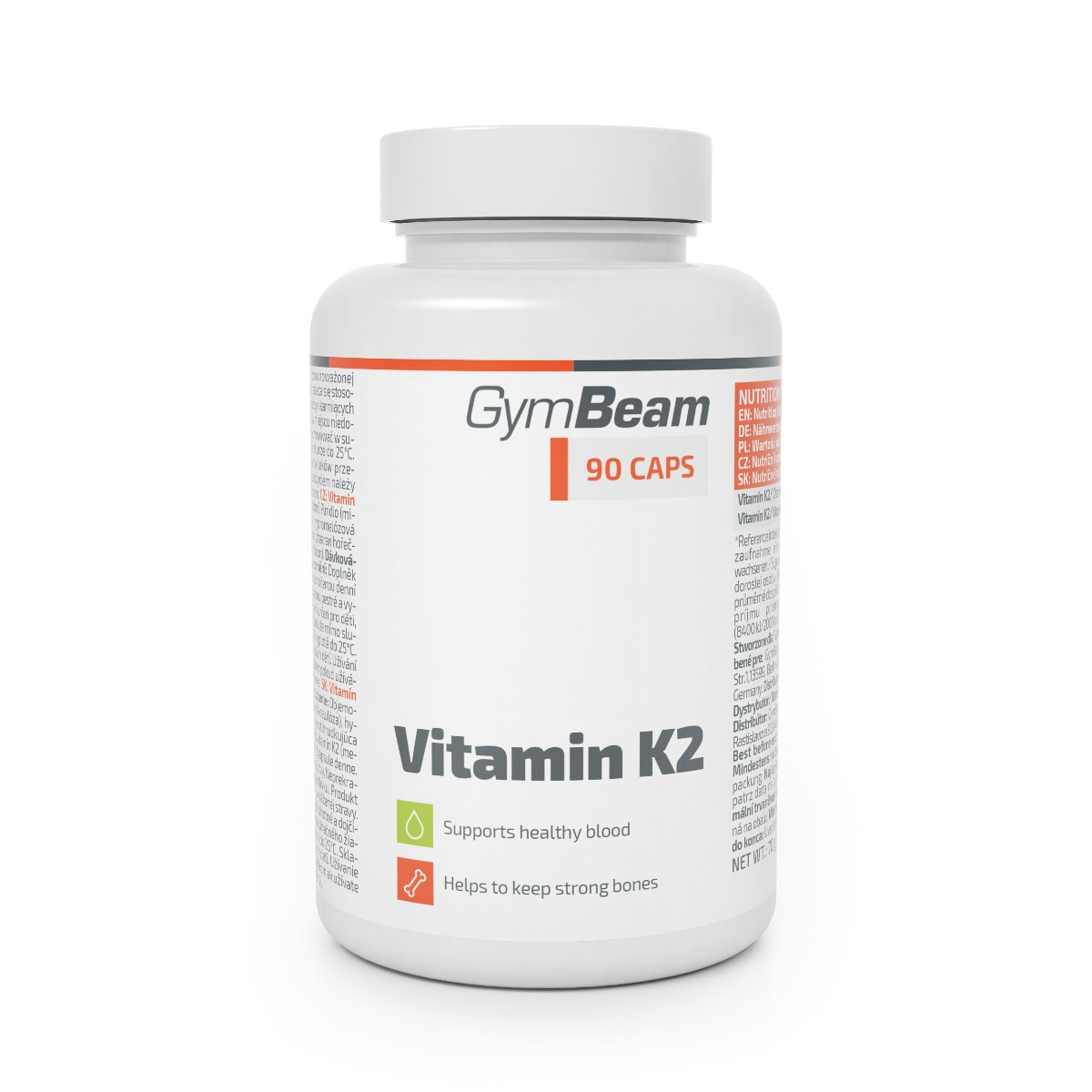 Vitamín K2 - GymBeam 90 kaps.
