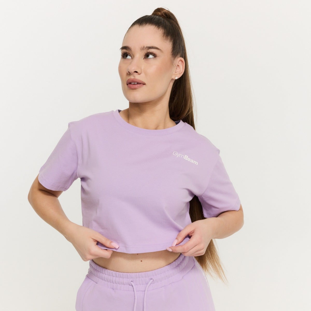 Dámske tričko Cropped Limitless Lavender - GymBeam