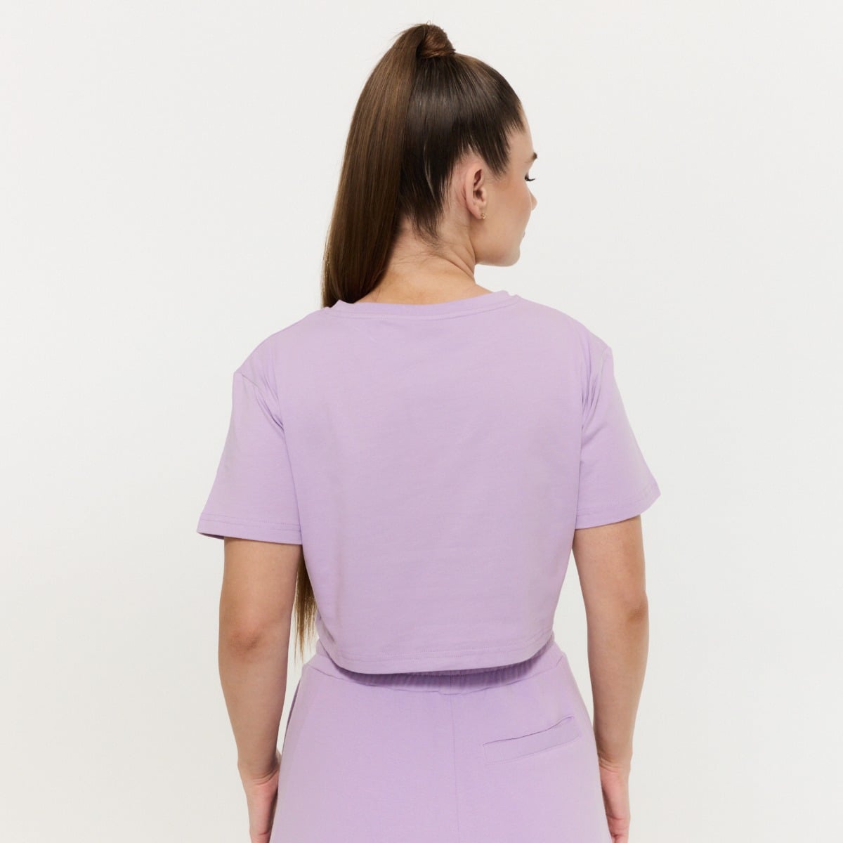 Dámske tričko Cropped Limitless Lavender - GymBeam