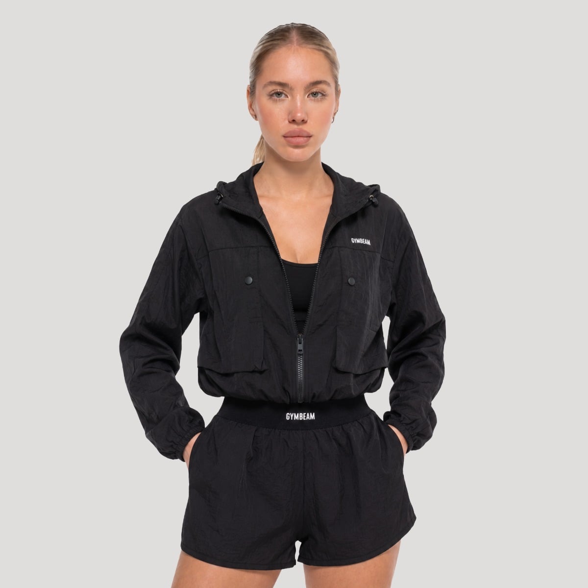 Dámska bunda Flow Black - GymBeam