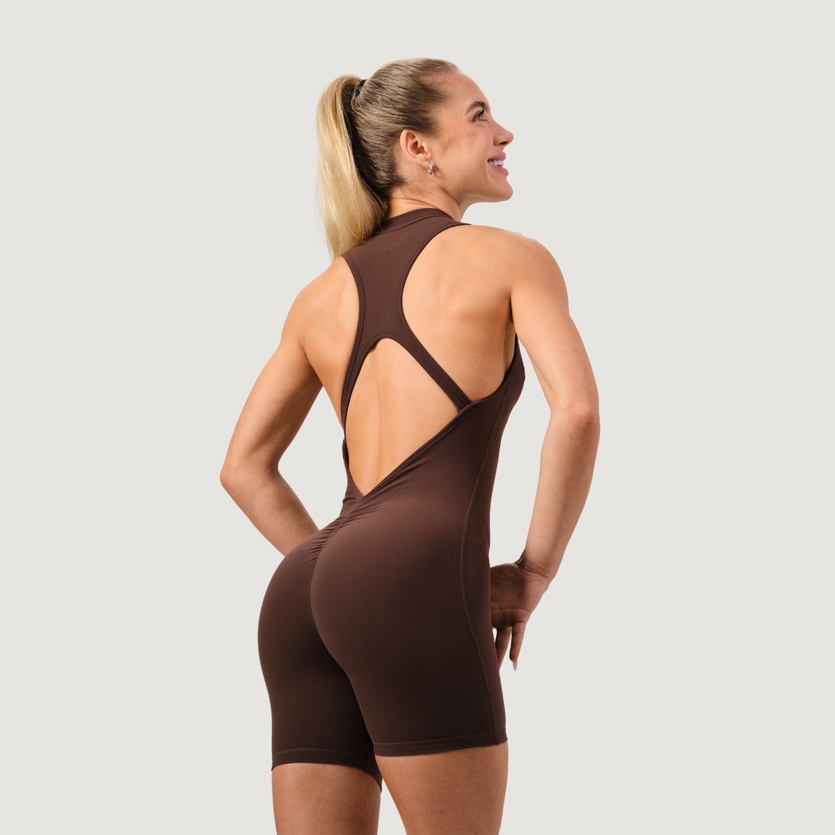 Dámsky overal Zip-Up NEO Mocha - GymBeam