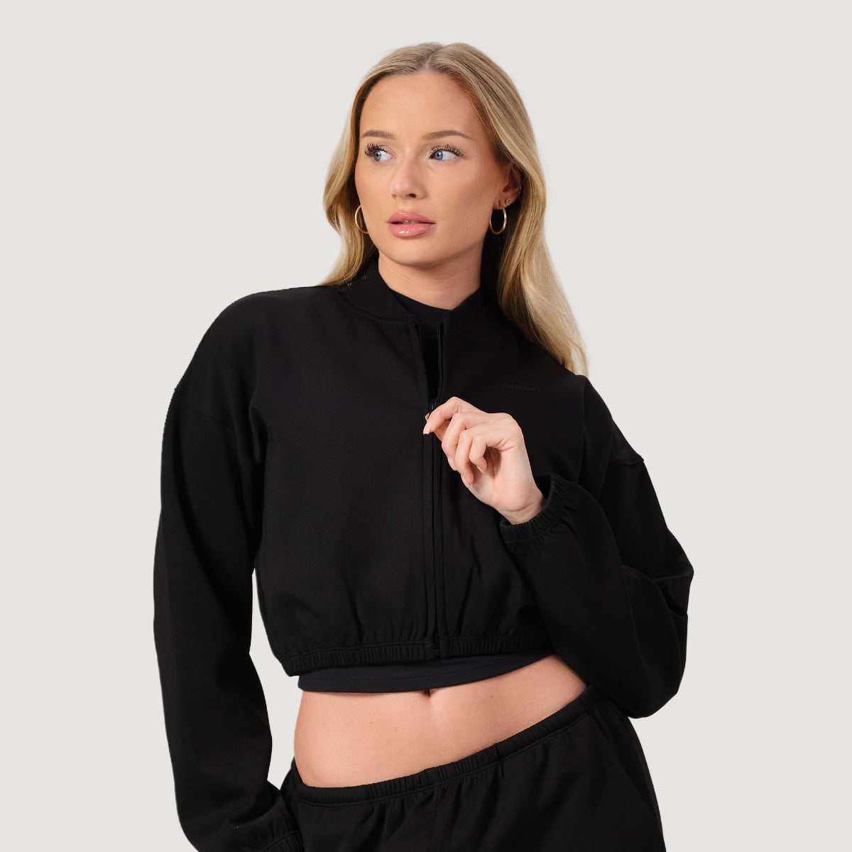 Dámska mikina Zip-Up NEO Black - GymBeam