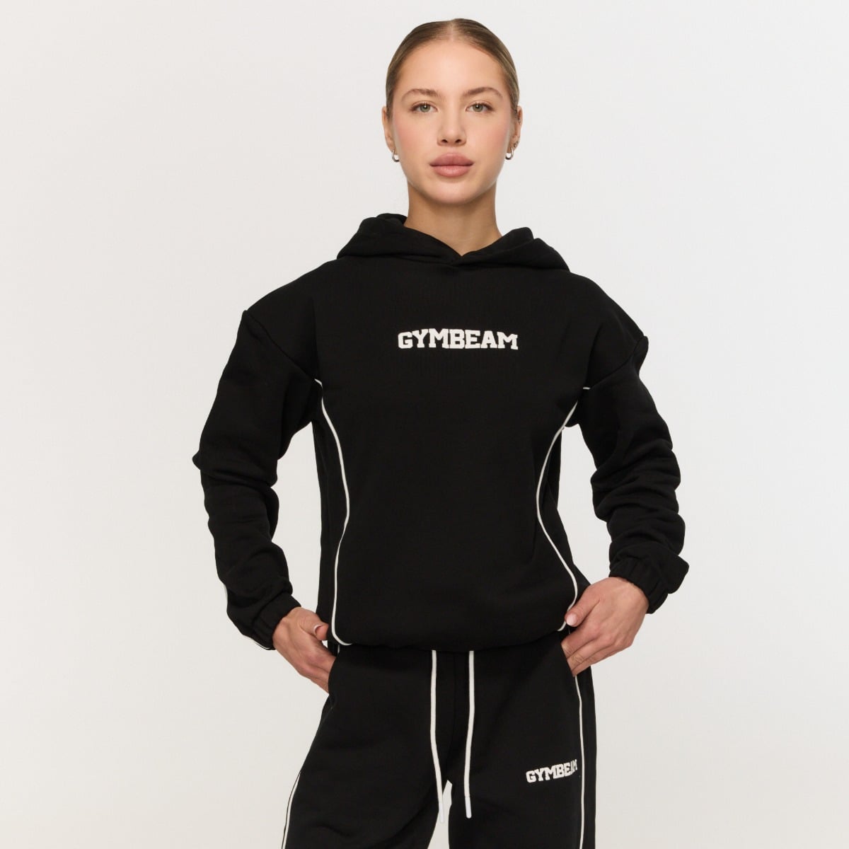 Dámska mikina Varsity Black - GymBeam