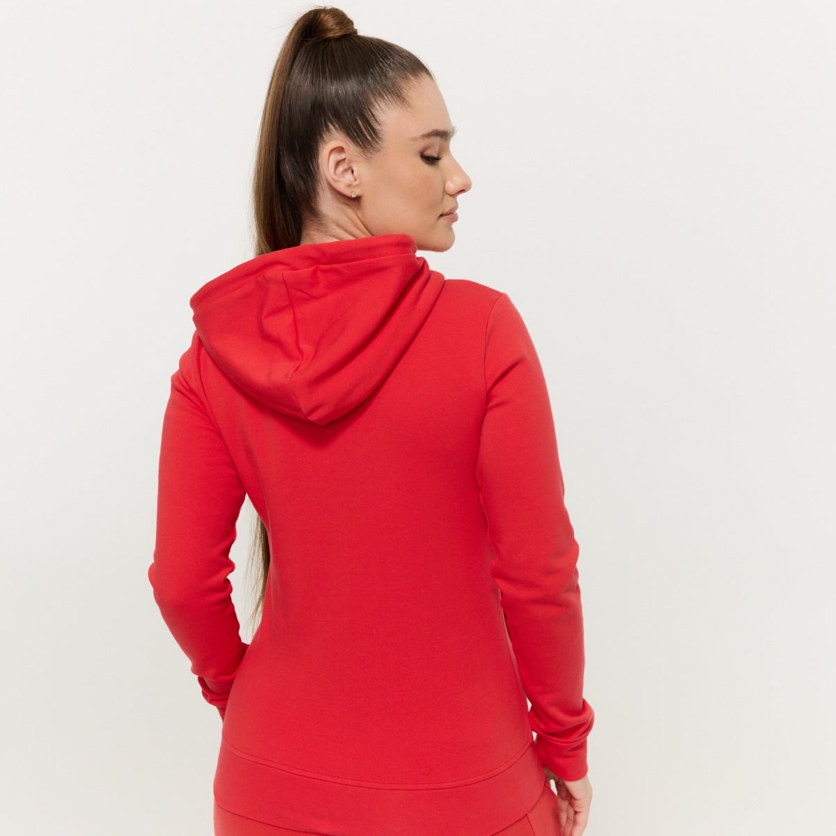 Dámska mikina so zipsom Limitless Hot Red - GymBeam