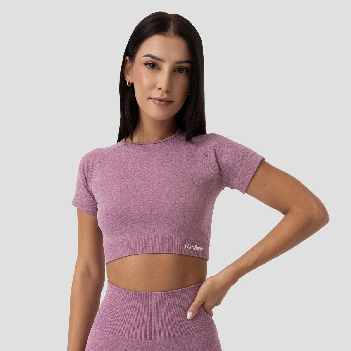 Dámske tričko FLO Crop-Top Violet - GymBeam