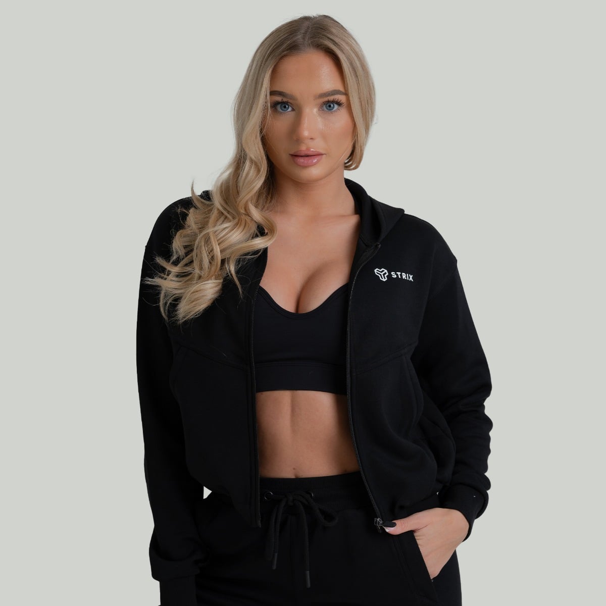 Dámska mikina ZOA Zip-Up Black - STRIX