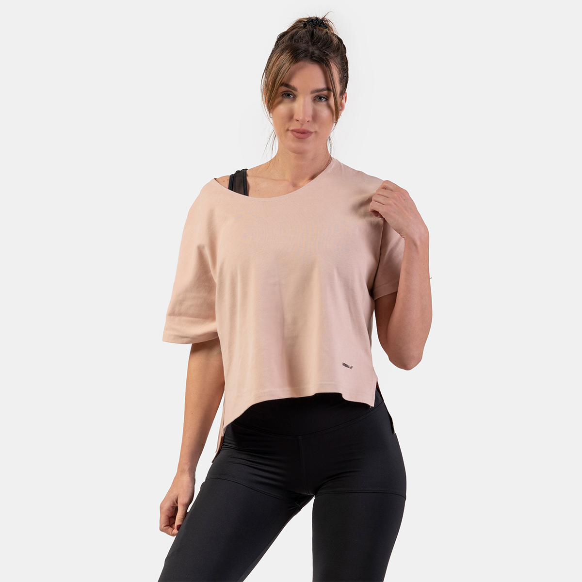 Dámske tričko The Minimalist Crop Top Salmon - NEBBIA
