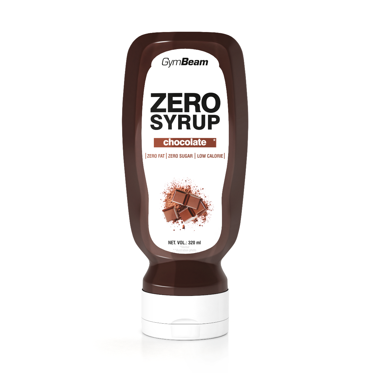 ZERO SIRUP čokoláda - GymBeam shadow 320 ml