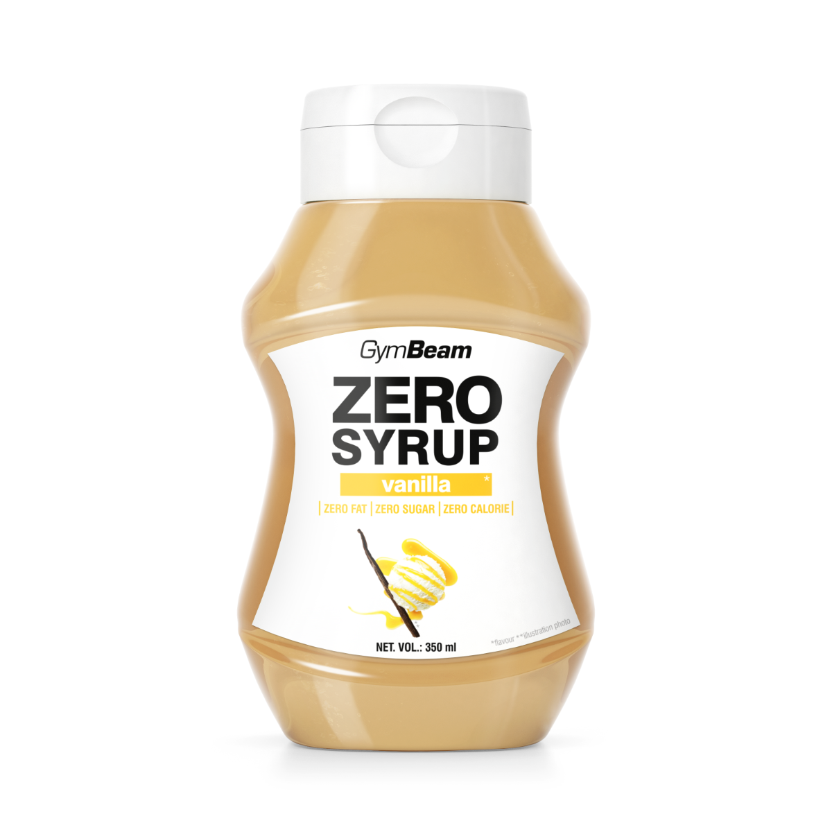 ZERO SIRUP vanilka - GymBeam vanilka 350 ml