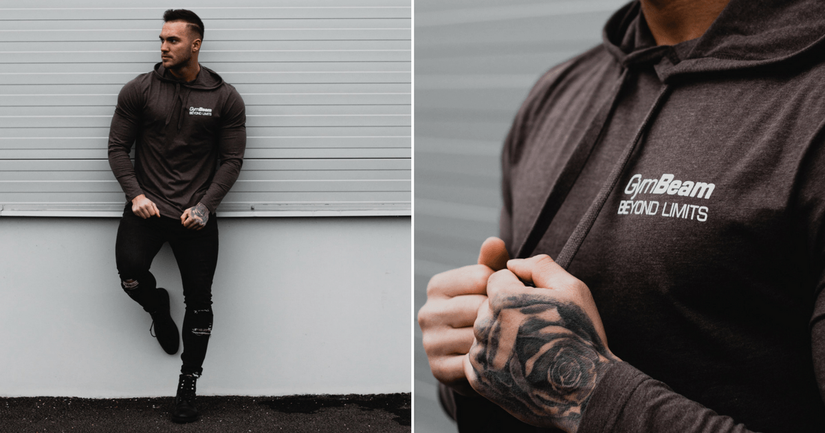 Tričko Beyond Sleeve Charcoal White