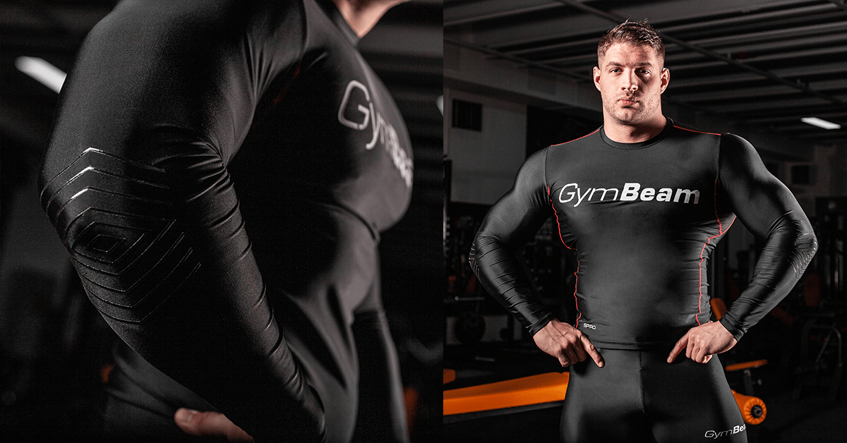 Compression T-shirt Spiro Black/White - Gym Beam