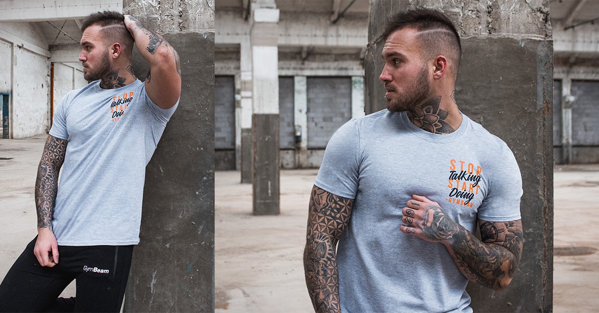 Start Doing Sports Grey póló - GymBeam
