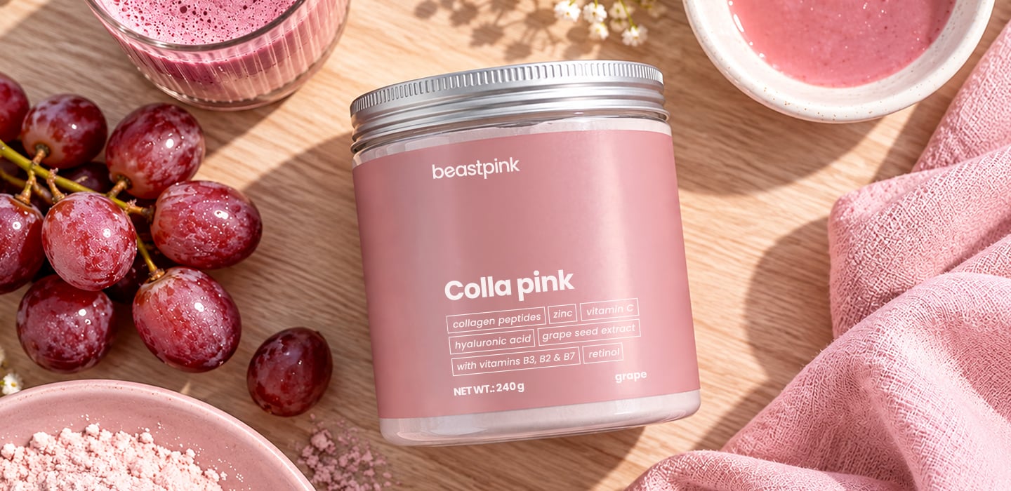 Colla Pink - напій для краси з колагеном, гіалуроновою кислотою та вітамінами для шкіри, волосся й нігтів