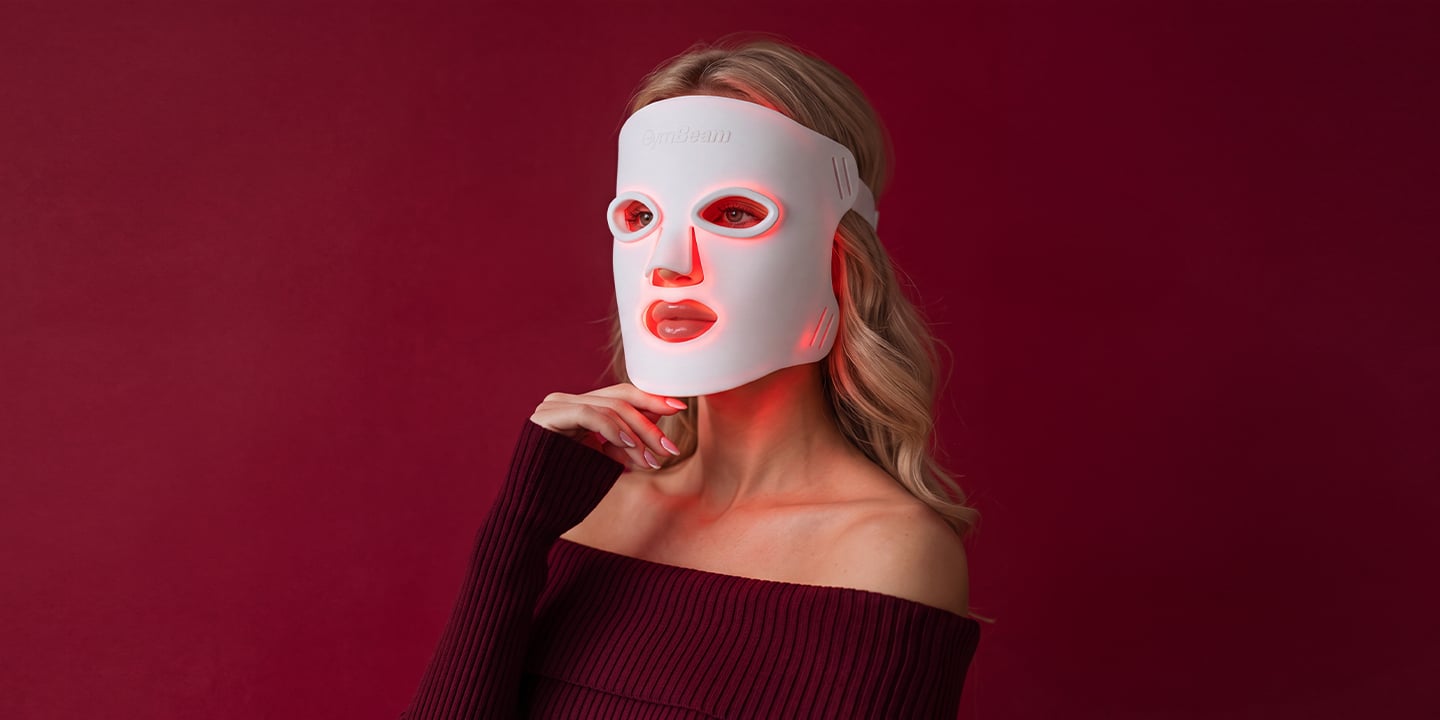 Maschera Viso per Terapia a Luce Rossa – Maschera LED a luce rossa per viso e collo per la terapia a luce della pelle