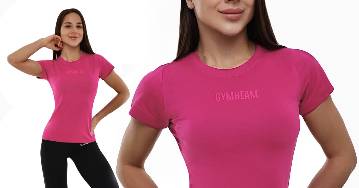 Dámské tričko FIT Magenta - GymBeam